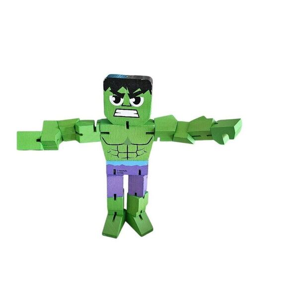 PPW toys the Hulk wood Action Figure  7.75in. - Picture 4 of 7